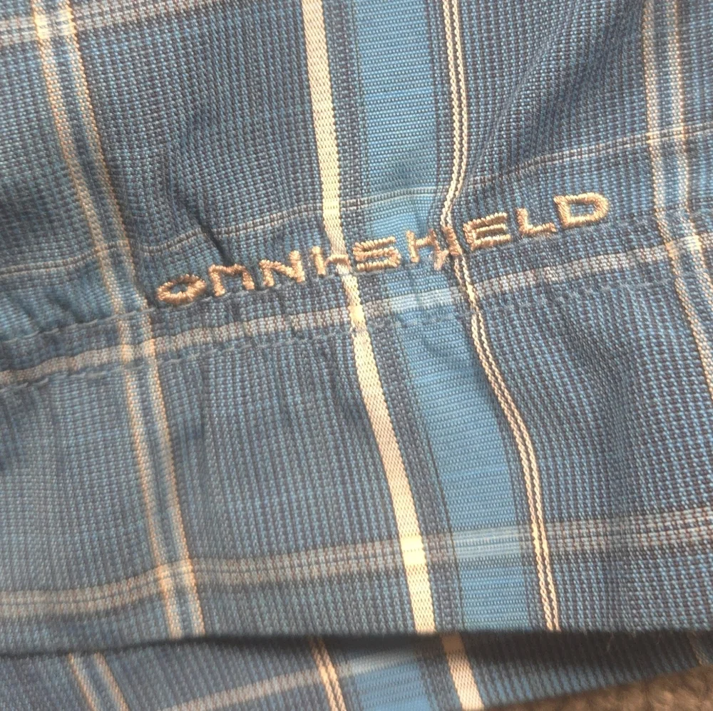 Columbia PFG Men's Blue Plaid Omni-Shield‎ Cargo/Hybrid Shorts Size 36